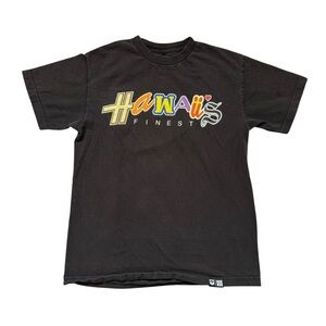 Hawaii's Finest Black Tee with Colorful Logo